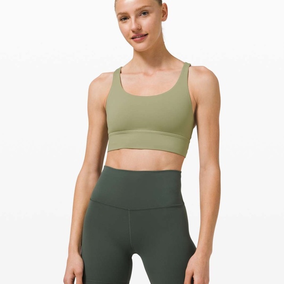 Lululemon Energy Bra Long Line Rosemary Green size 6 NWOT - Picture 5 of 5